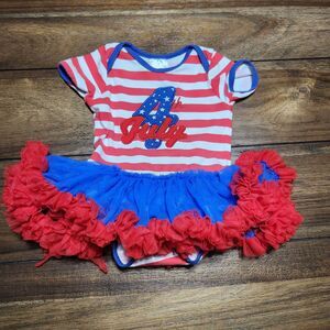Infants 4th Of July Body Suit W/Tutu M